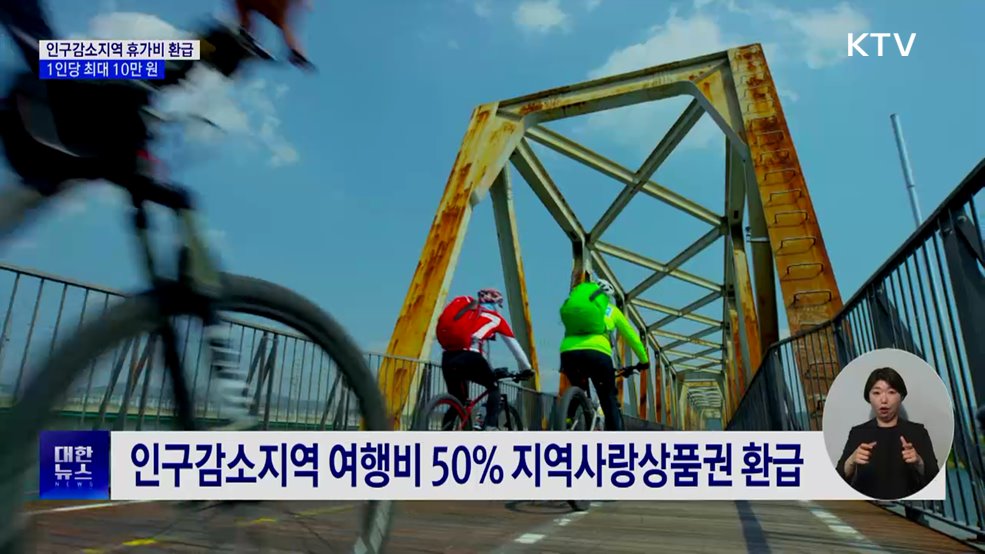 인구감소지역 여행하고 휴가비 돌려 받으세요