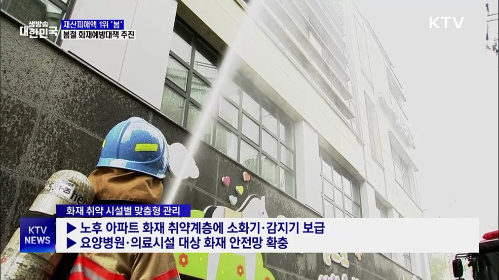 화재 재산피해 1위 '봄'···화재예방대책 추진