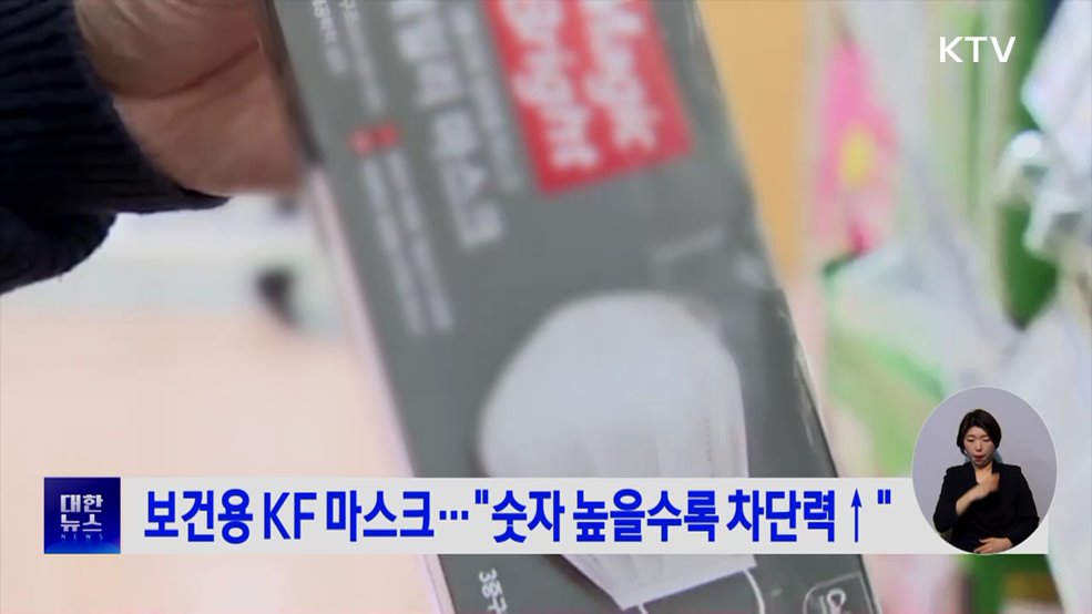 보건용 KF 마스크···"숫자 높을수록 차단력↑"