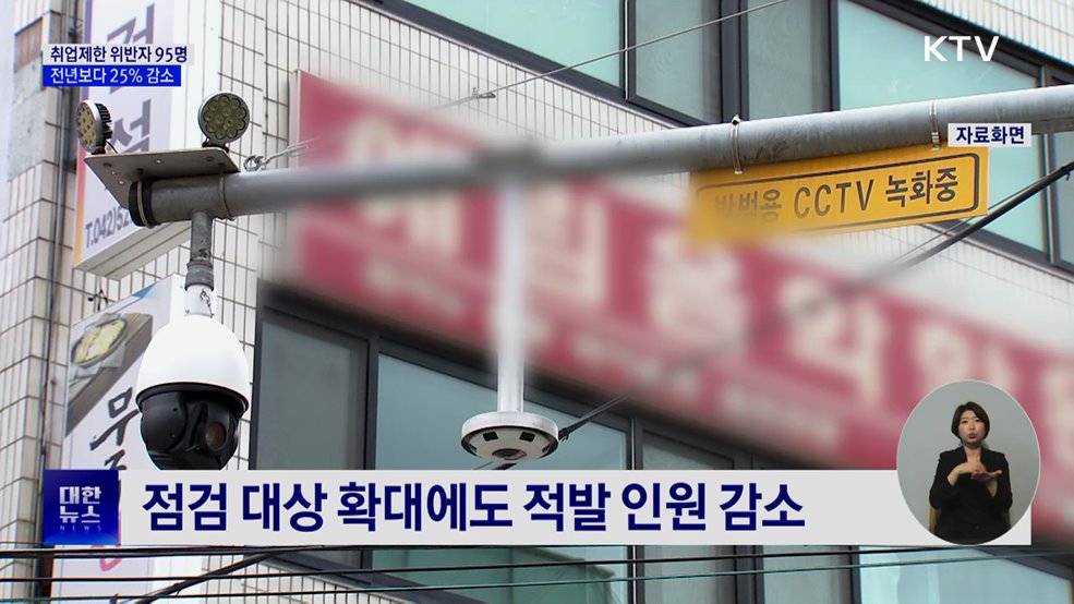 성범죄자 취업제한 위반 95명···전년보다 25% 감소