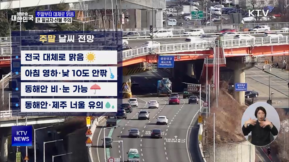 주말부터 온화한 봄 날씨···큰 일교차 주의