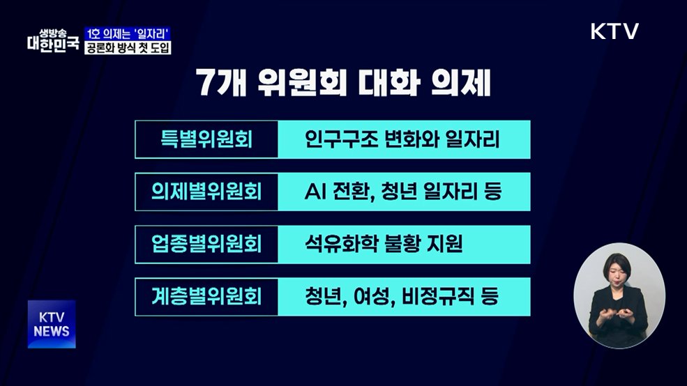 1호 의제는 '일자리' 해법···공론화 방식 첫 도입