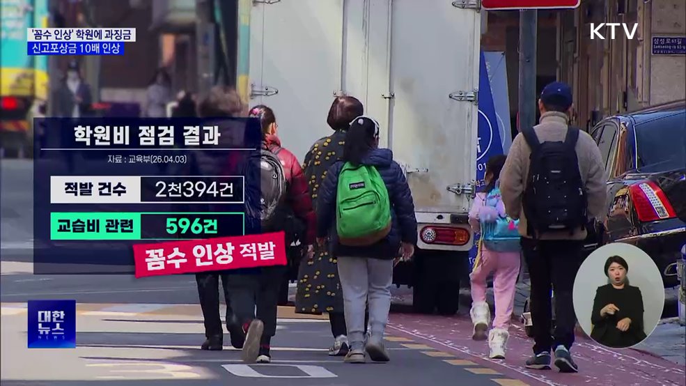 '꼼수 인상' 학원에 과징금···신고포상금 10배 인상