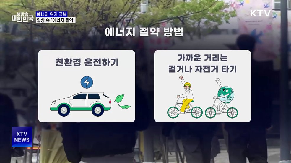 일상 속 '에너지 절약'···고효율 제품 사용·대중교통 이용