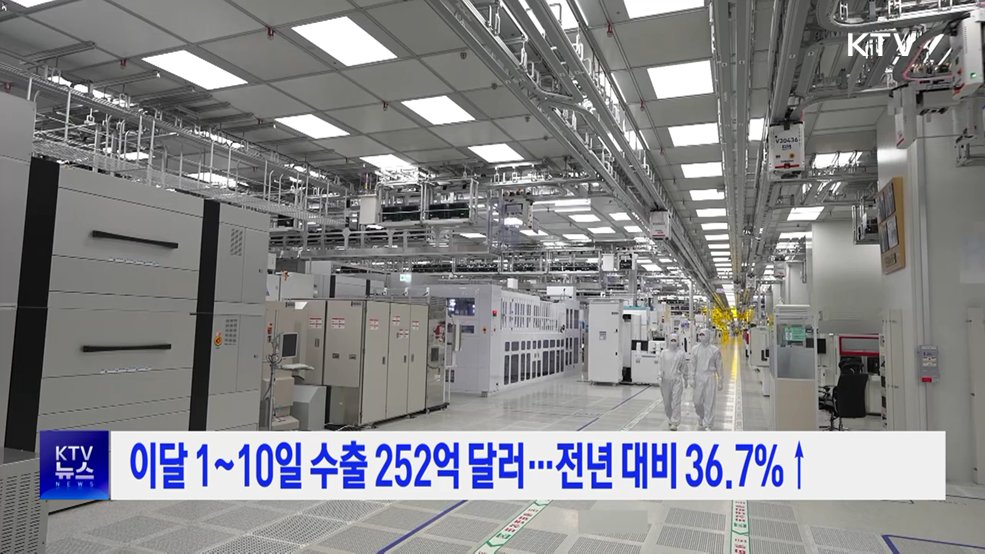 이달 1~10일 수출 252억 달러···전년 대비 36.7%↑