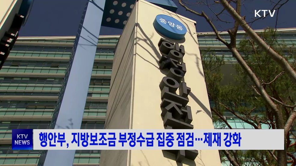 행안부, 지방보조금 부정수급 집중 점검···제재 강화