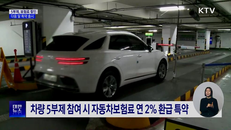 5부제 참여, 보험료 2% 할인···다음 달 특약 출시