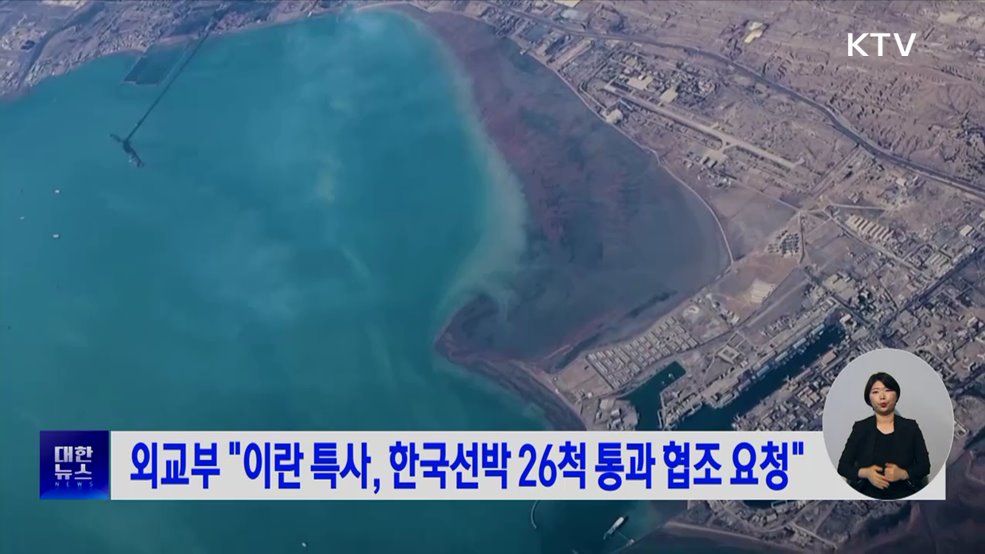 외교부 “이란 특사, 한국선박 26척 통과 협조 요청”