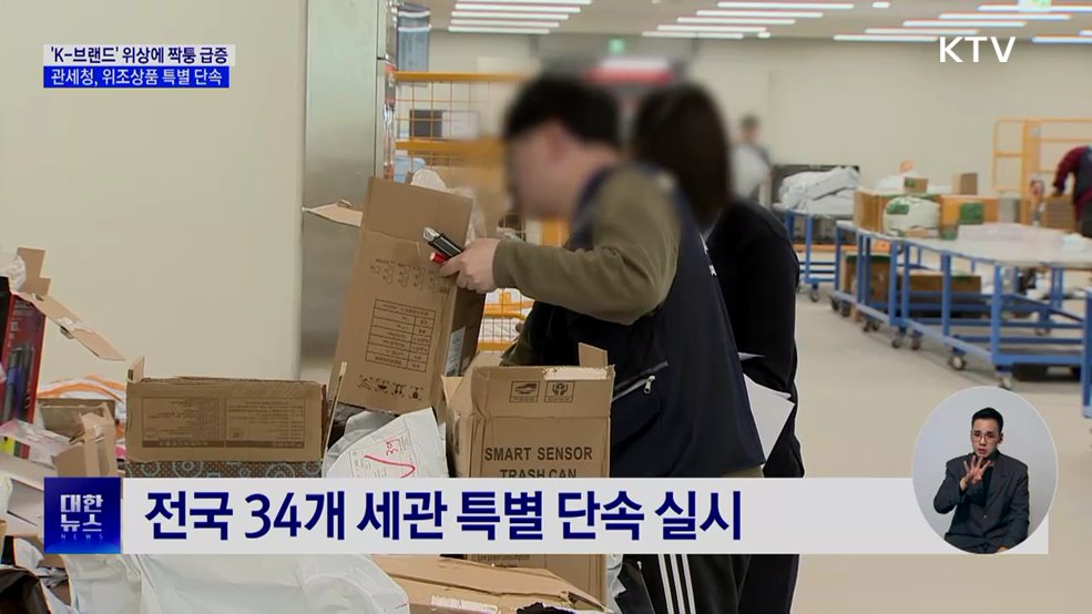 'K-브랜드' 위상에 짝퉁 급증···관세청, 위조상품 특별 단속