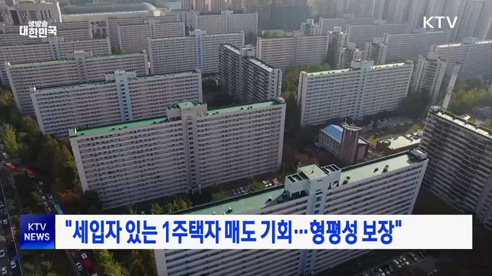 "세입자 있는 1주택자 매도 기회···형평성 보장"