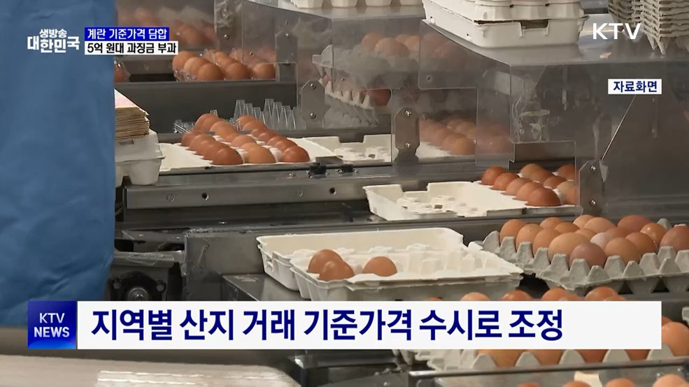 계란 기준가격 담합 산란계협회에 5억 원대 과징금