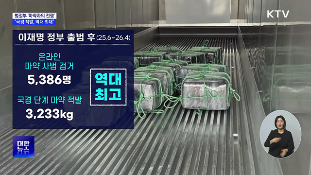 "범정부 마약범죄 대응···국경 적발 마약 역대 최대"