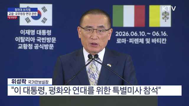청와대 브리핑 - 교황·국무원장 면담 관련