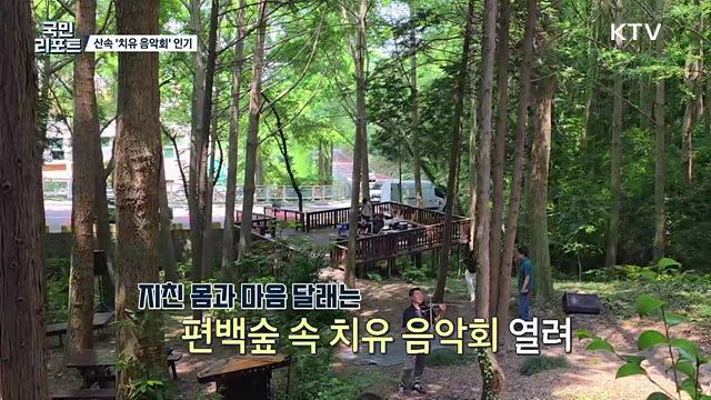 더위로 쌓인 피로 저 멀리 '산속 치유 음악회' 인기