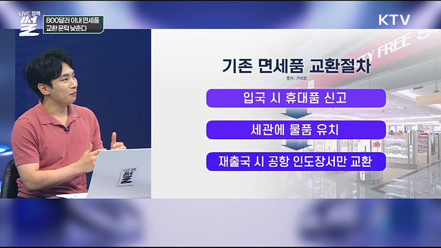 800달러 이내 면세품···교환 문턱 낮춘다