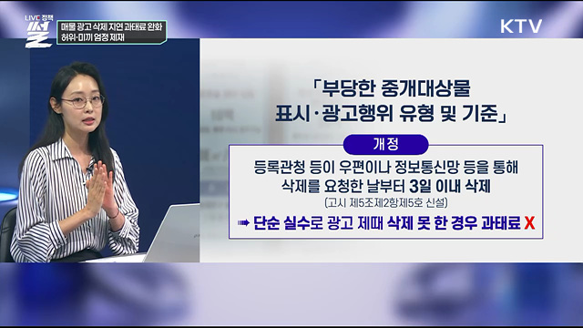 매물 광고 삭제 지연 과태료 완화···허위·미끼 엄정 제재