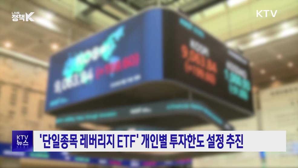 '단일종목 레버리지 ETF' 개인별 투자한도 설정 추진
