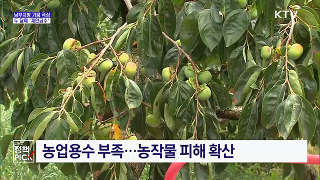 두 달째 '제한급수'···메마른 남부, 농작물 피해도 극심
