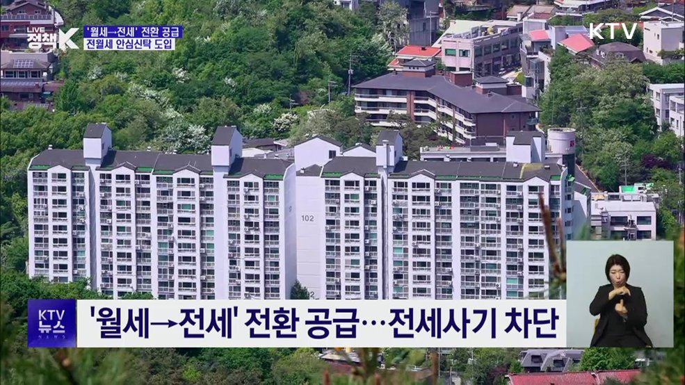 '월세→전세' 안심신탁 도입···주거비 부담 던다