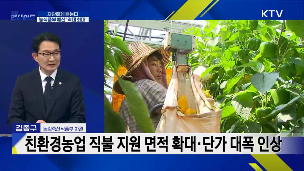 농식품부 예산 22.2조 '역대 최대'···공익직불 3조 시대 연다