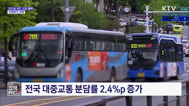 '모두의카드' 출퇴근 시차 혜택 연장···혼잡 분산 효과
