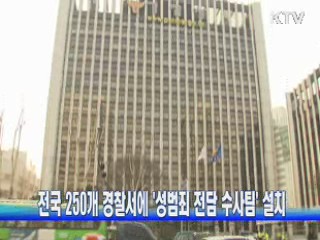 전국 250개 경찰서에 '성범죄 전담 수사팀' 설치