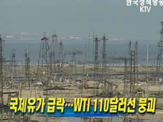국제유가 급락 WTI 110달러선 붕괴