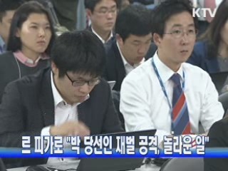 르 피가로 "박 당선인 재벌 공격, 놀라운 일"