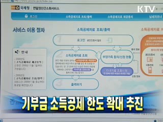 기부금 소득공제 한도 확대 추진