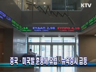 중국·미국발 훈풍에 유럽·뉴욕증시 급등