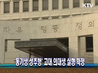 '동기생 성추행' 고대 의대생 실형 확정
