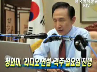 라디오 연설, 격주 월요일 진행