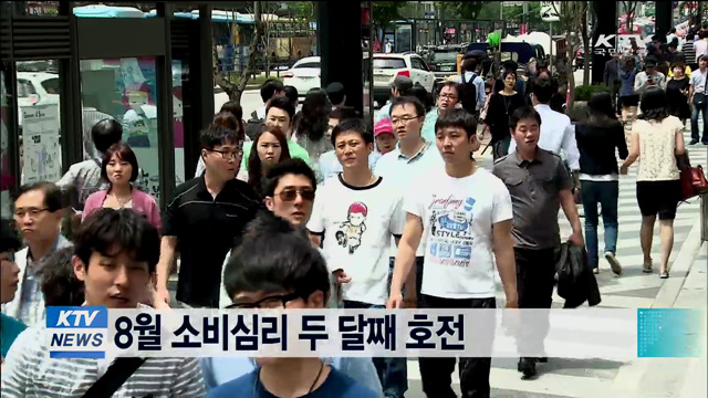 8월 소비심리 두 달째 호전