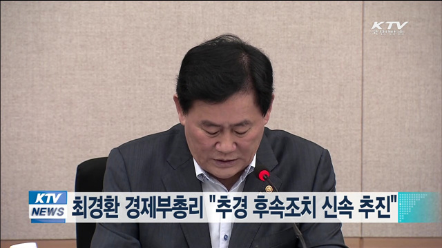 최경환 경제부총리 "추경 후속조치 신속 추진"