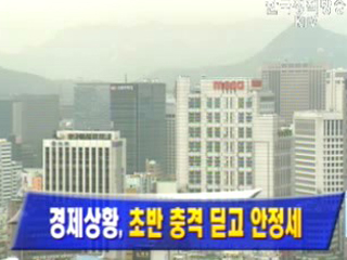 경제상황, 초반 충격딛고 안정세