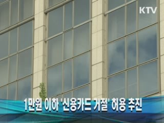 1만원 이하 '신용카드 거절' 허용 추진
