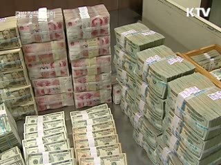 외환보유액 사상 최대폭 증가