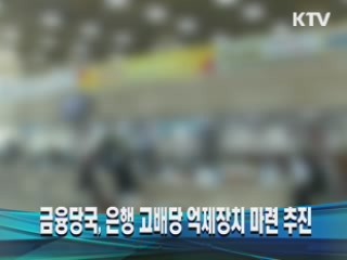 금융당국, 은행 고배당 억제장치 마련 추진