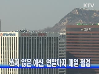 쓰지 않은 예산, 연말까지 매일 점검