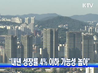 "내년 성장률 4% 이하 가능성 높아"