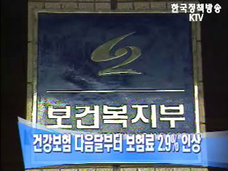 건보 내달부터 보험료 2.9% 인하