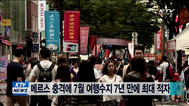 메르스 충격에 7월 여행수지 7년 만에 최대 적자