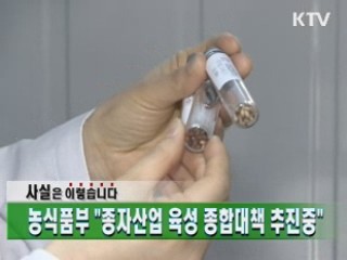 "종자산업 육성 종합대책 추진중"