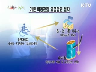 저소득층-장애인, 이동전화 요금감면 신청 원스톱 해결