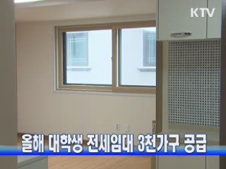 올해 대학생 전세임대 3천가구 공급