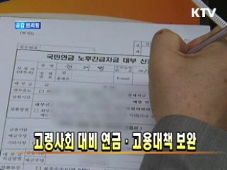 고령사회 대비·연금 고용대책 보완