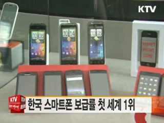한국 스마트폰 보급률 첫 세계 1위