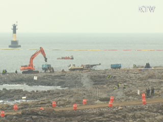 제주 구럼비 너럭바위 어제 전격 발파