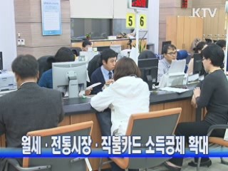 월세·전통시장·직불카드 소득공제 확대