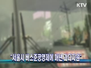 "서울시 버스준공영제에 매년 과다지원"